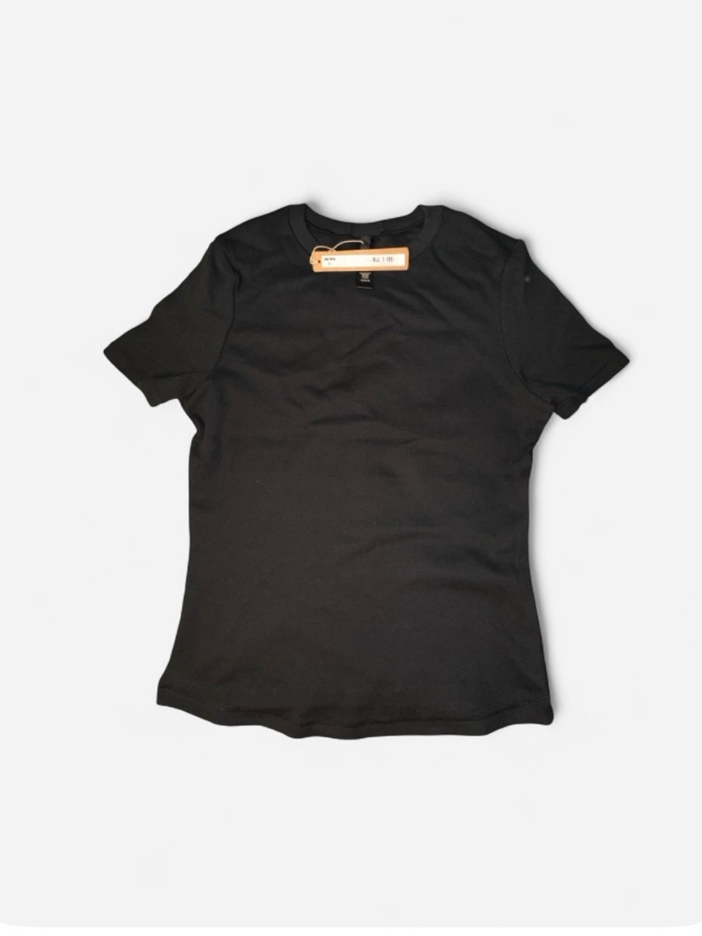 SKIMS Black Cotton Rib T-Shirt